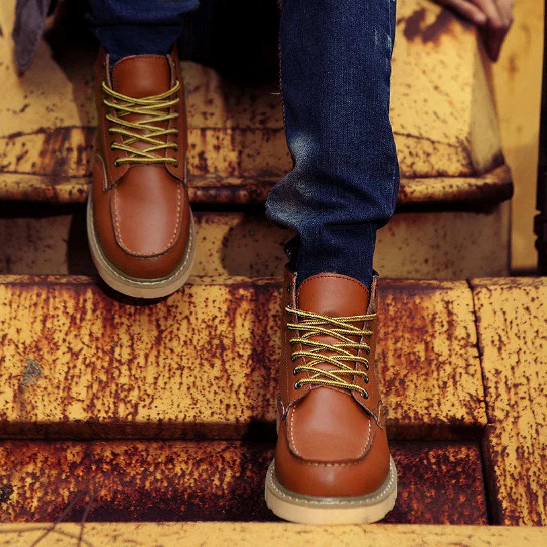 Harrison™ Vintage Leather Boots — Rugged Build, Premium Comfort