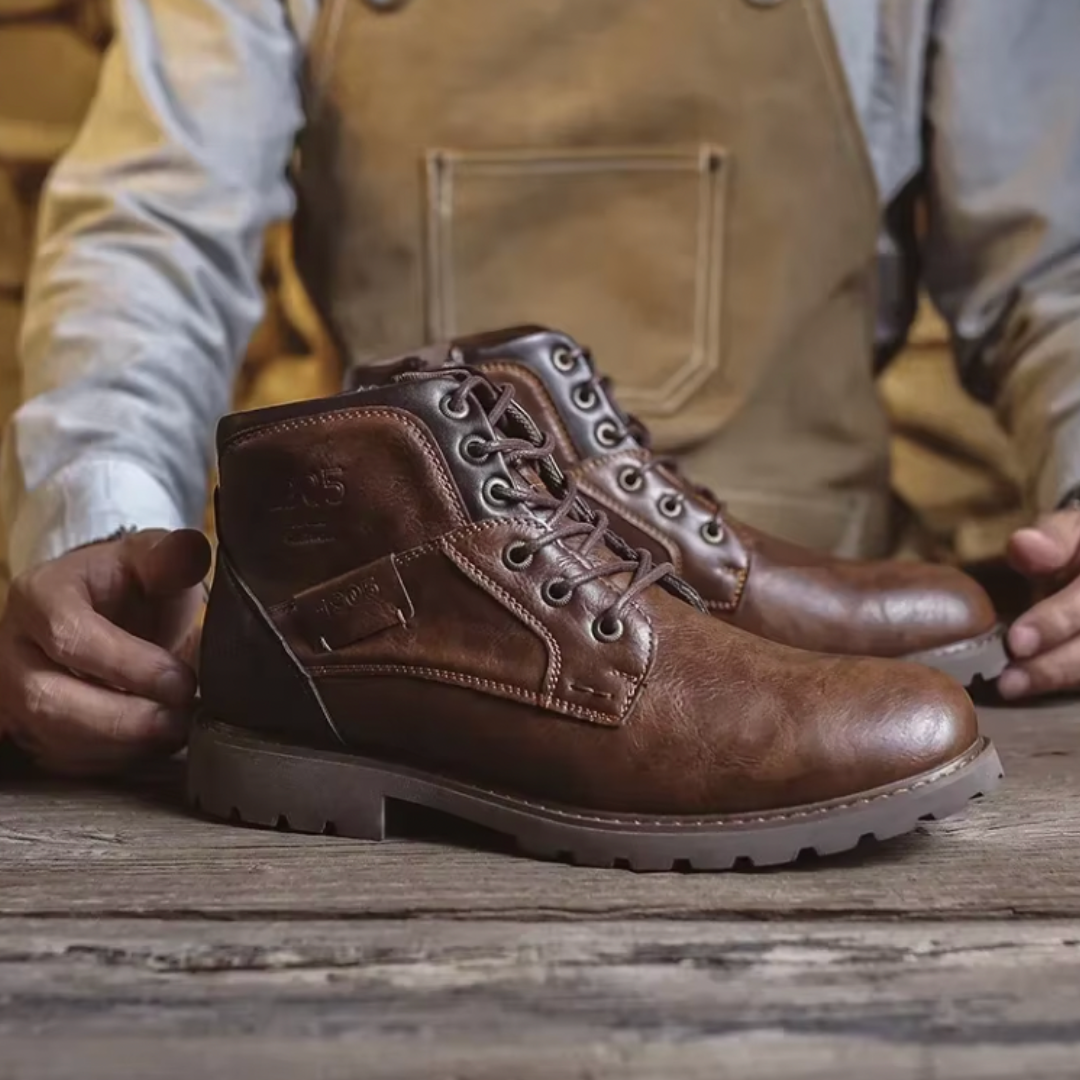 Aaron™ Vintage Leather Boots — Rugged Look, Premium Comfort